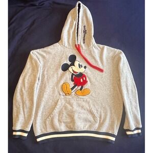 Walt Disney World Parks Original Mickey Mouse Gray Hoodie Medium Classic